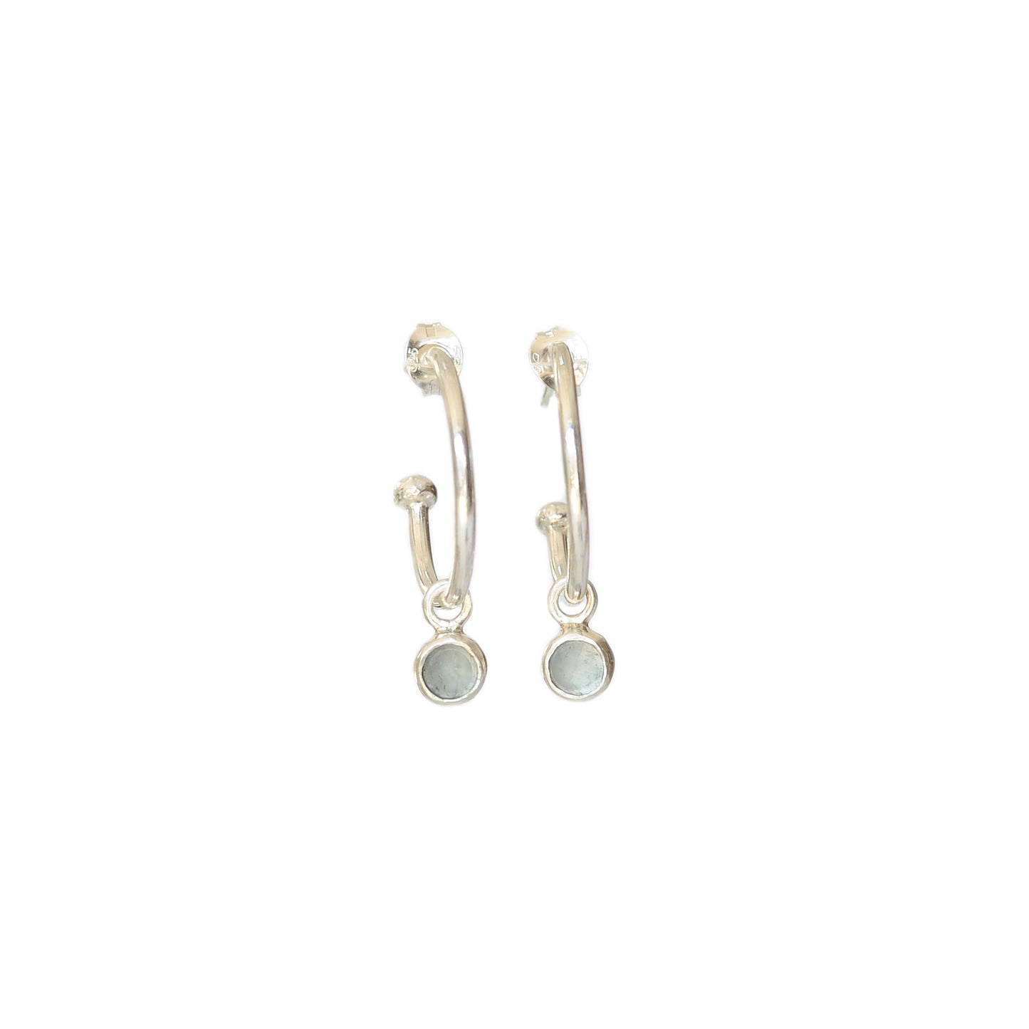 Aquamarine Hoops