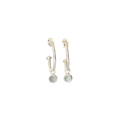 Aquamarine Hoops