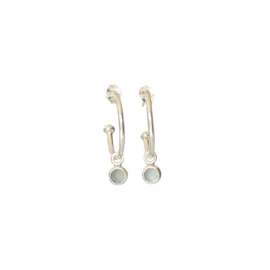 Aquamarine Hoops