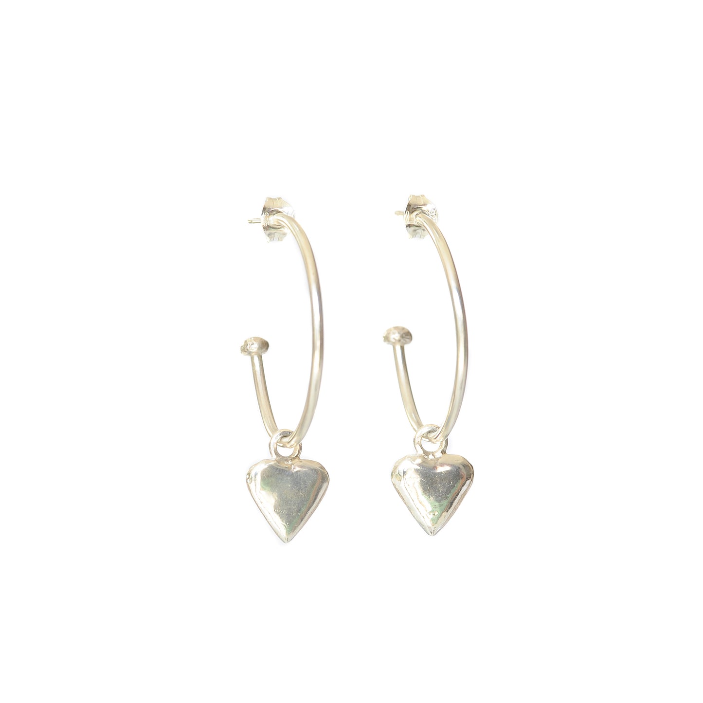 Medium Chunky Heart Hoops