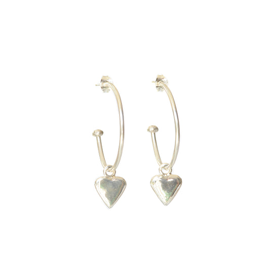 Medium Chunky Heart Hoops