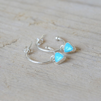 Turquoise Hoops