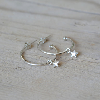 Medium Star Hoops