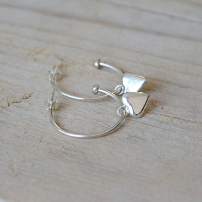 Medium Chunky Heart Hoops