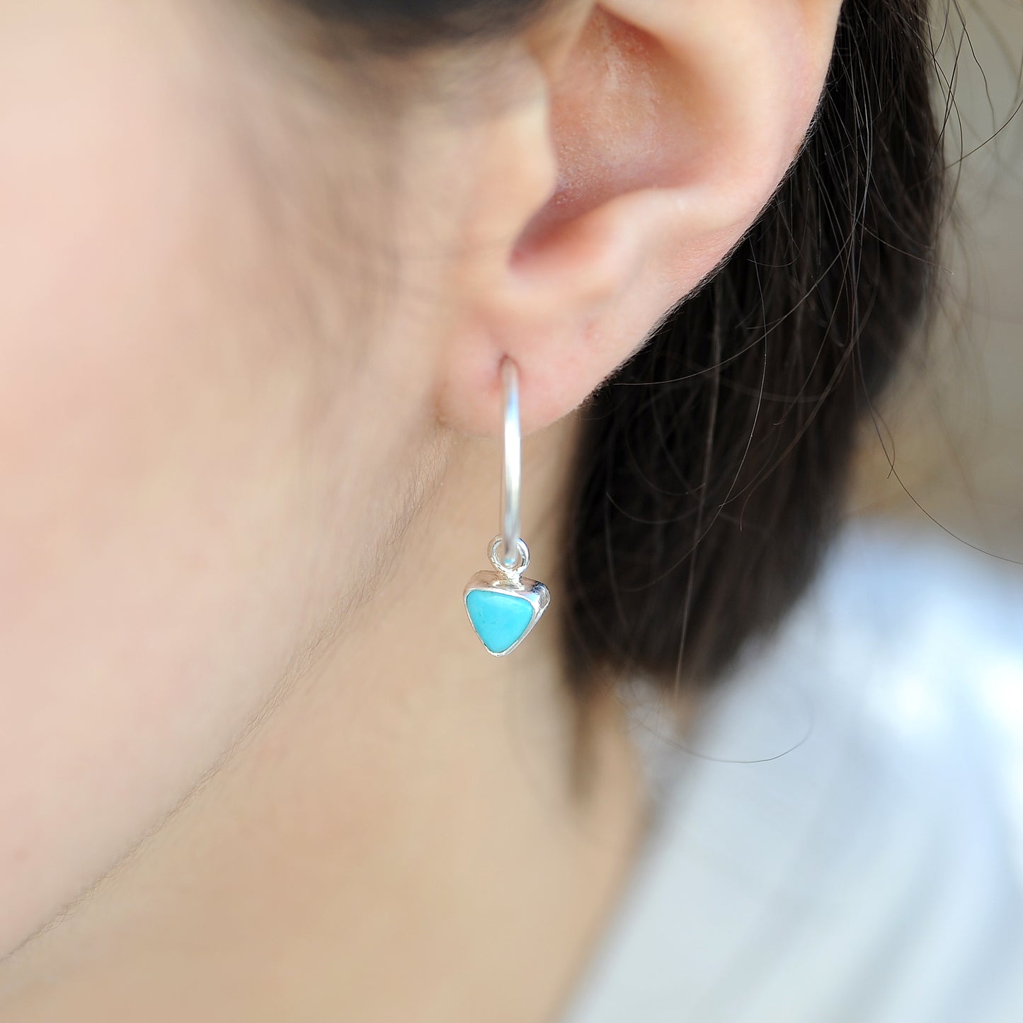 Turquoise Hoops