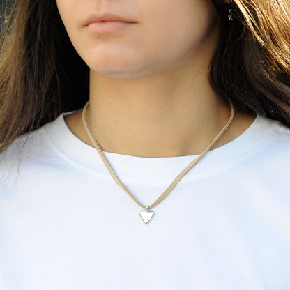 Large Heart Suede Cord Necklace