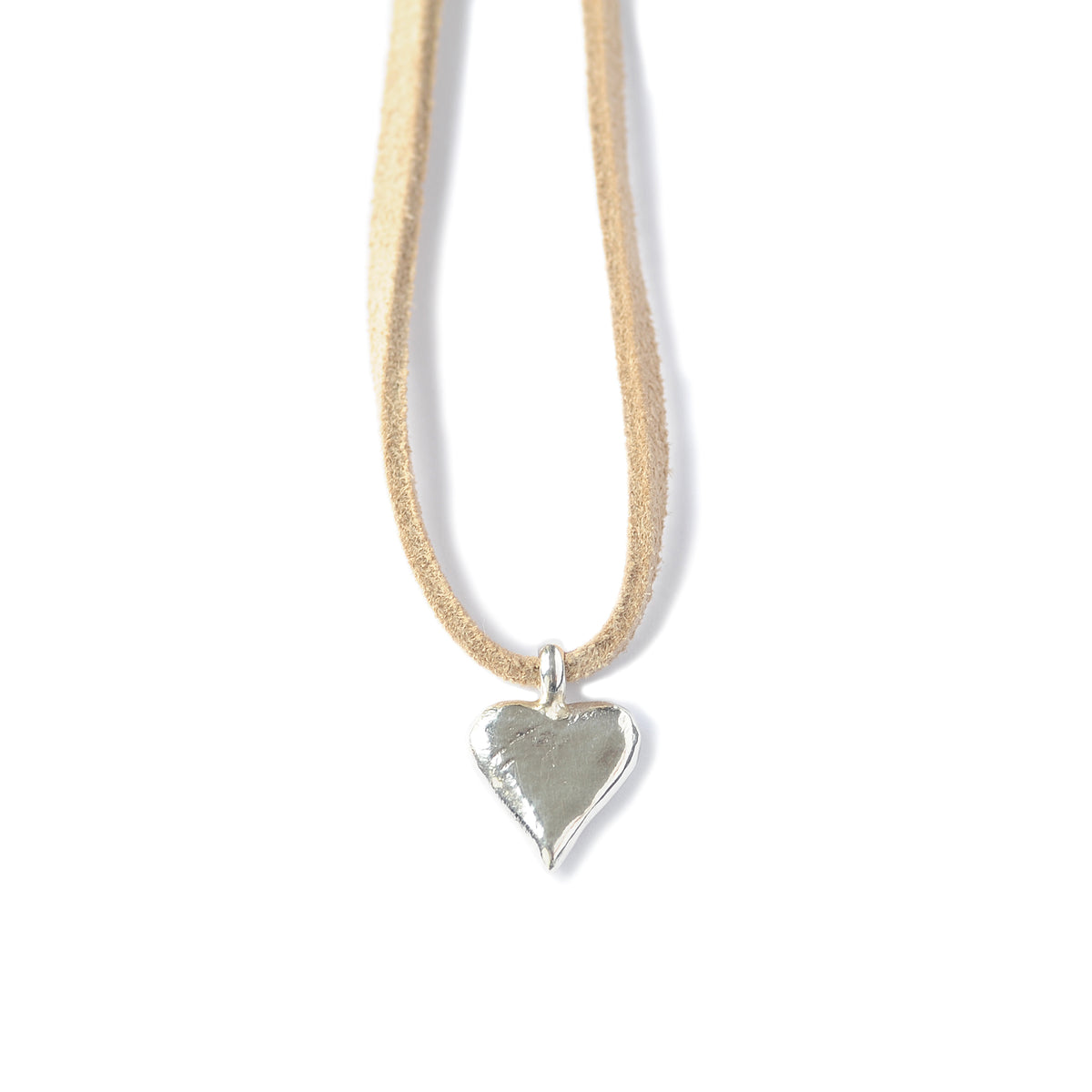 Large Heart Suede Cord Necklace