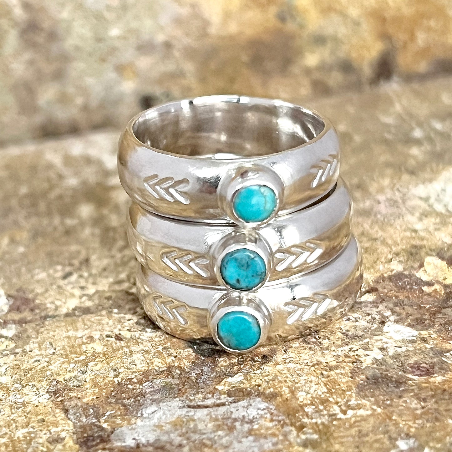 Turquoise Stamped Ring