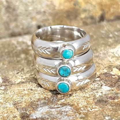 Turquoise Stamped Ring
